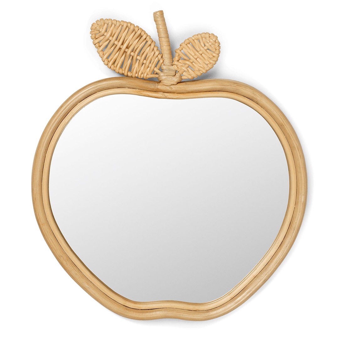 Apple Shaped Rattan Mirror MR334149